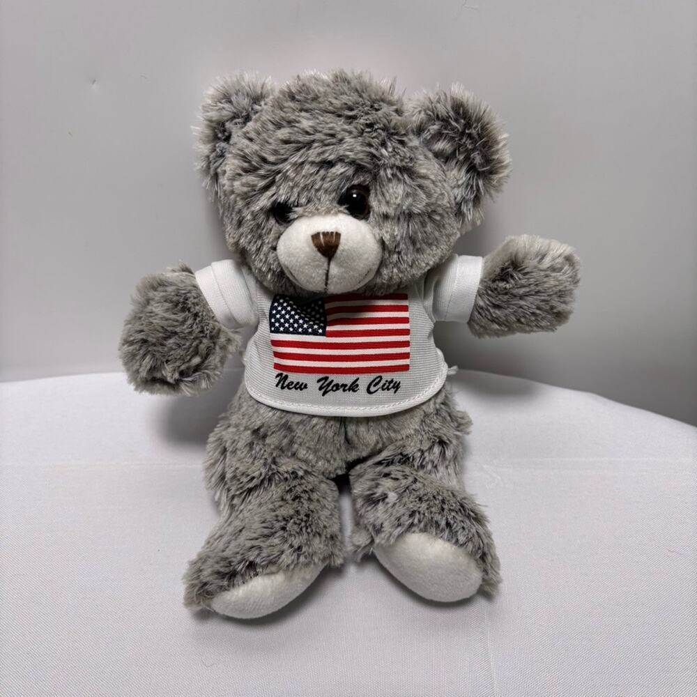 New York Gray Plush Bear Toy